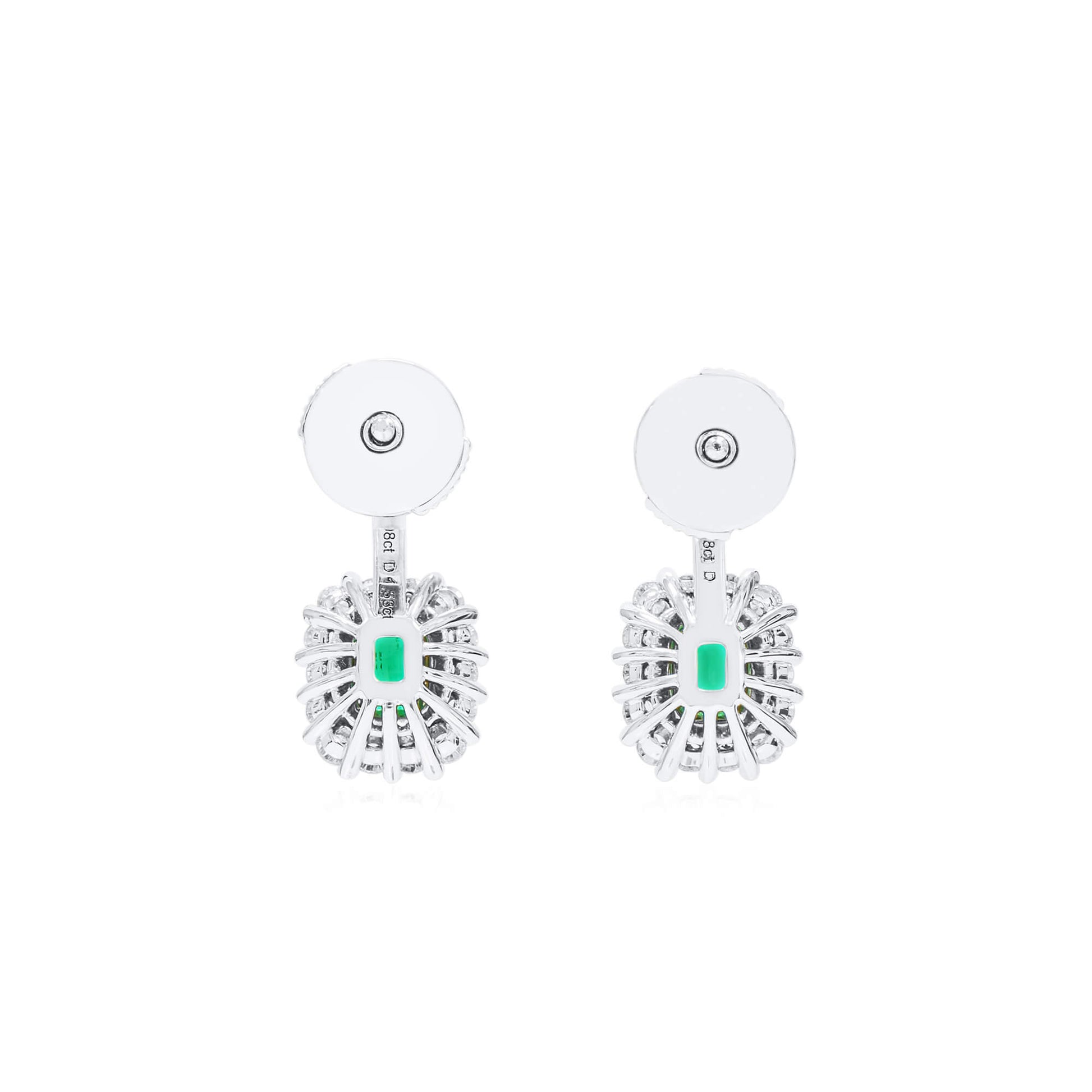 Natural Vivid Muzo Green Colombian Emerald Earrings, 1.08 Ct. (2.61 Ct. TW), GRS2023-088466