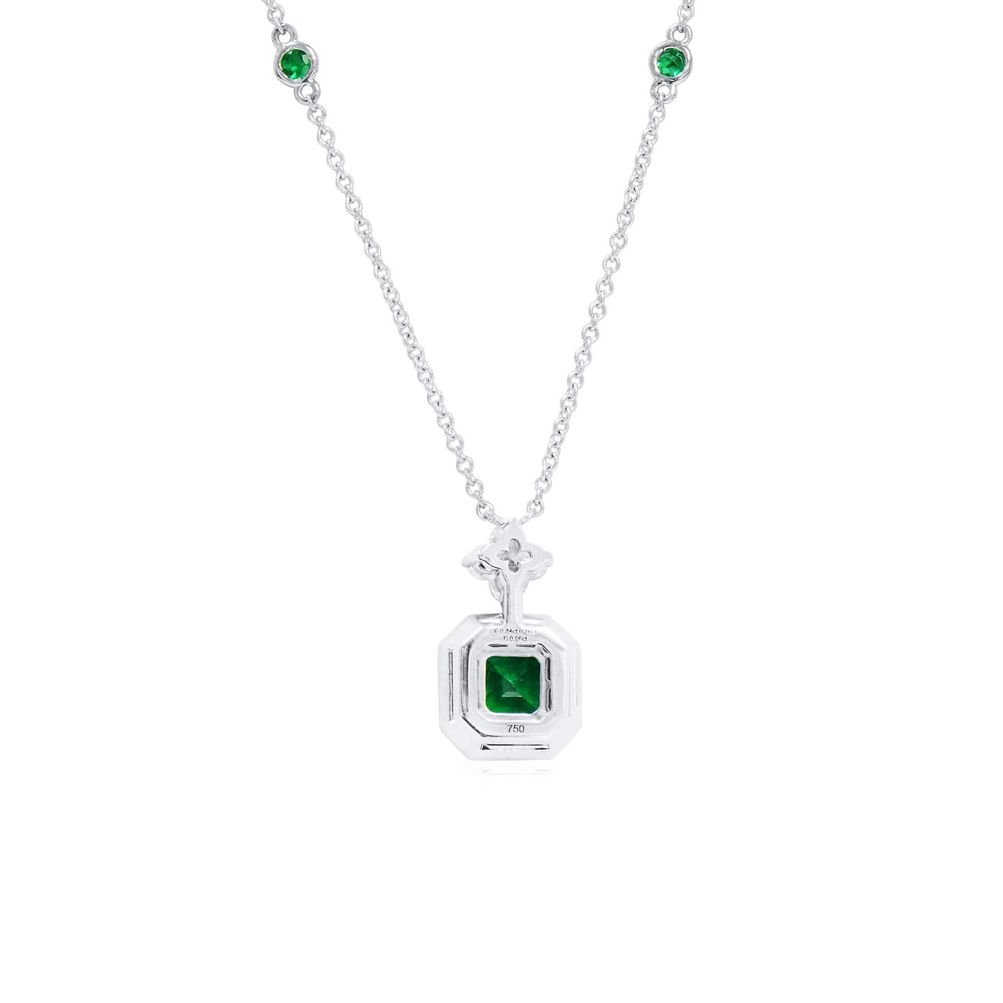 Natural Vivid Muzo Green Colombian Emerald Pendant, 0.84 Ct. (1.96 Ct. TW), GRS2023-079963