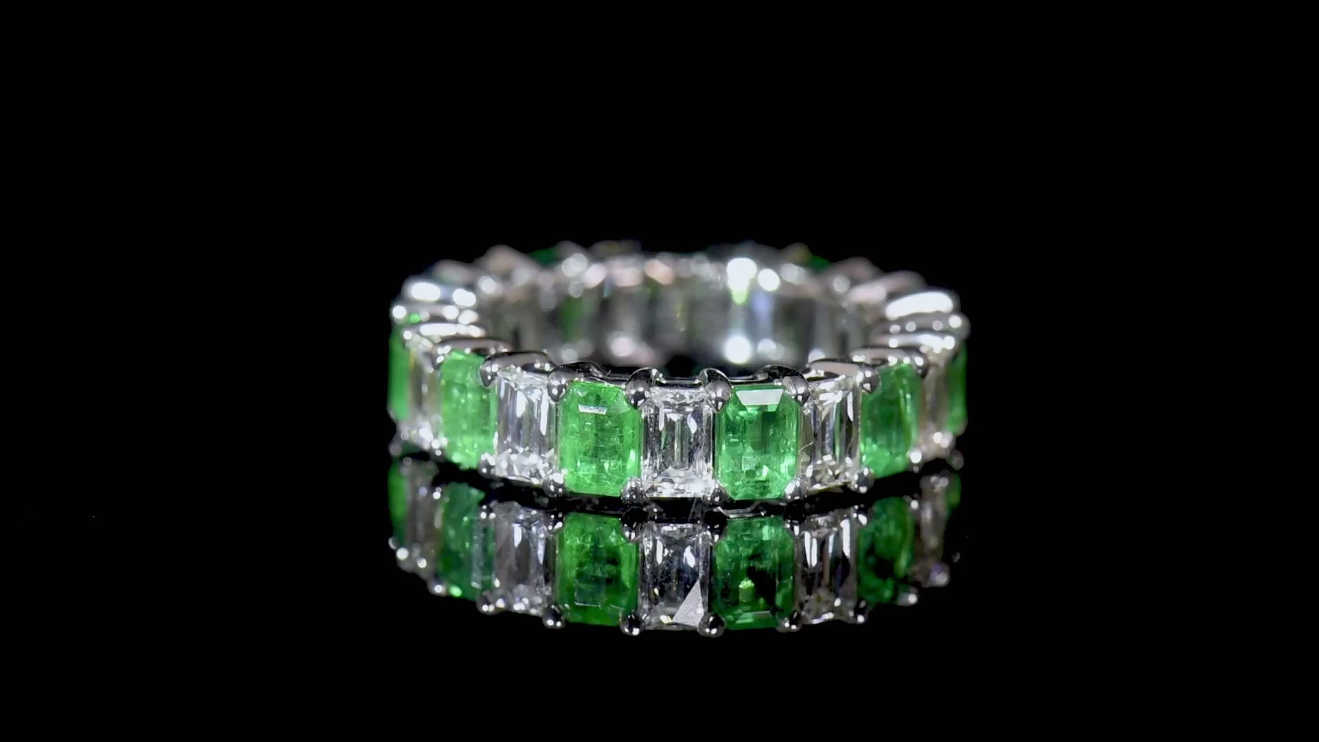 Natural Green Emerald Ring, 5.98 Ct. TW