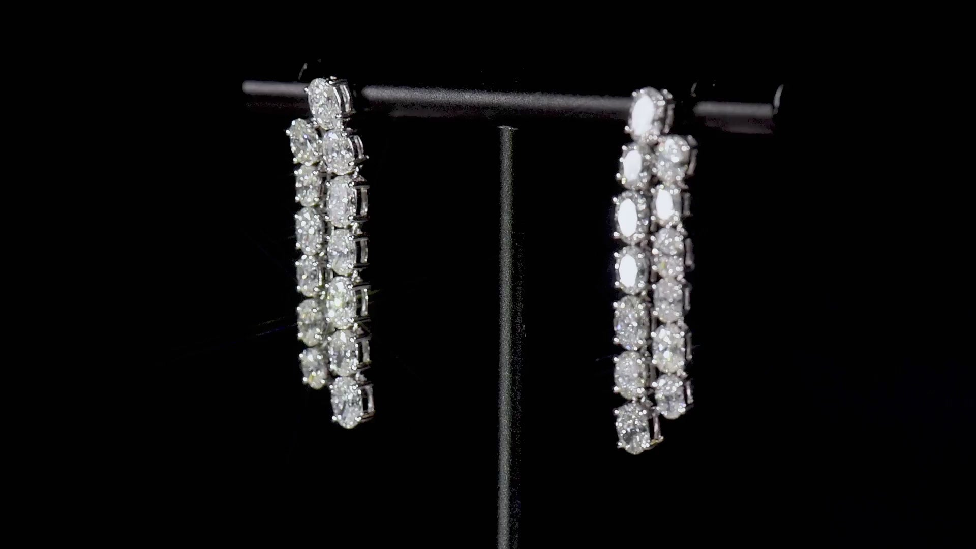 White Diamond Earrings, 4.68 Ct. TW, Oval shape