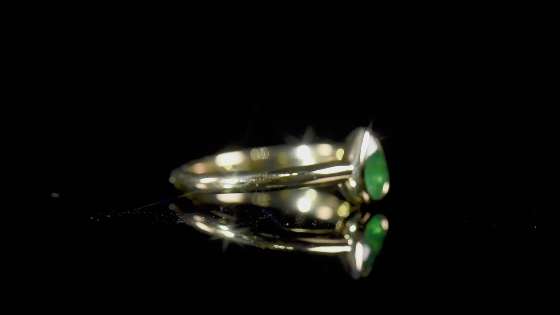 Natural Vivid Green Emerald Ring, 0.55 Ct. TW