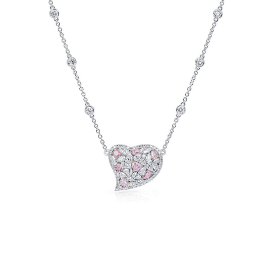 Very Light Pink Diamond Pendant, 4.70 Ct. TW, MIX shape