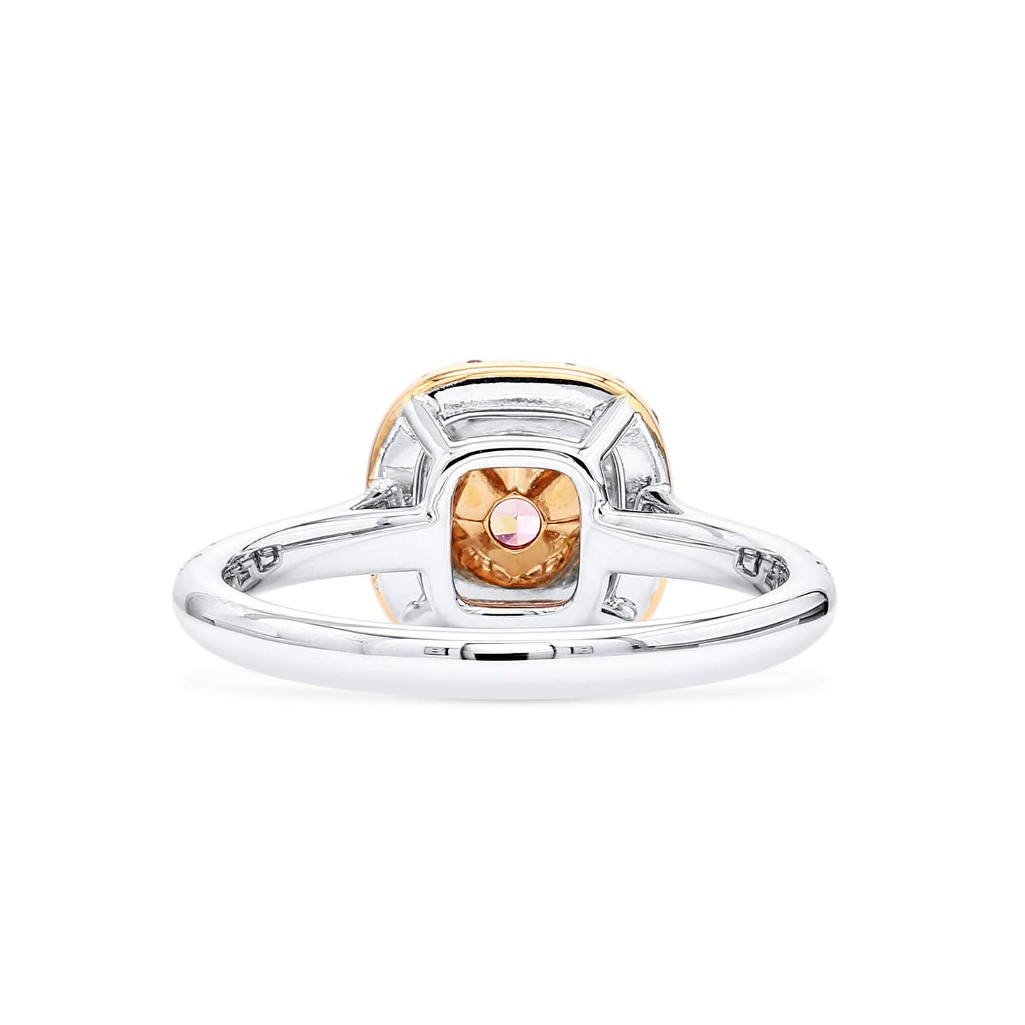 Very Light Pink Diamond Ring, 0.91 Ct. TW, Radiant shape, GIA Certified