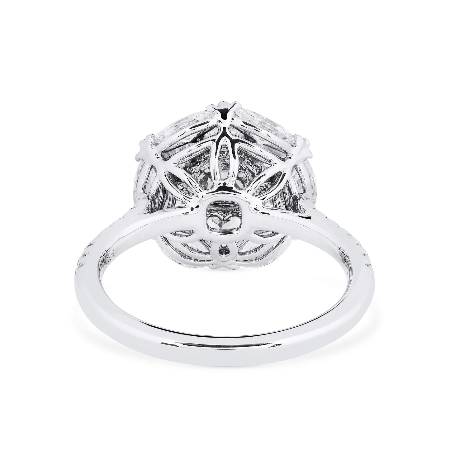 Very Light Pink Diamond Ring, 2.83 Ct. TW, Cushion shape, GIA Certified