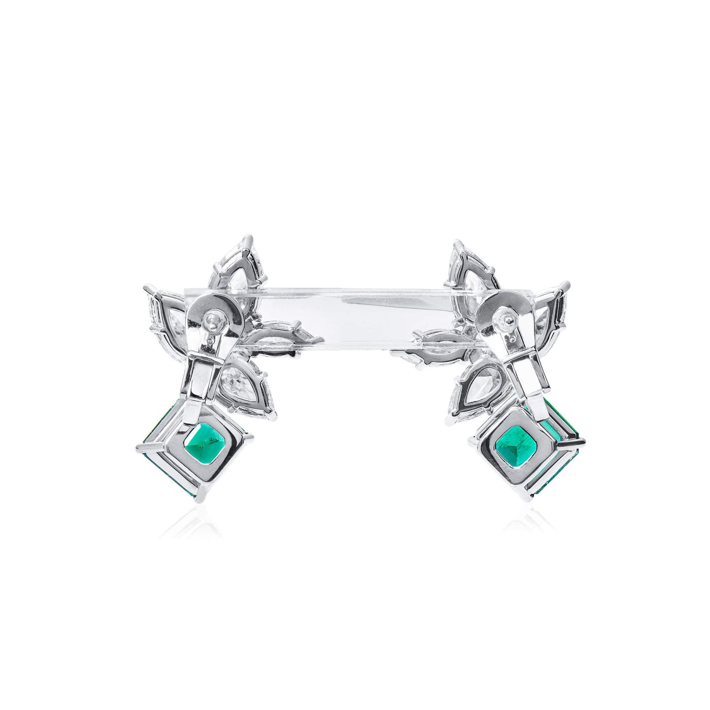 Vivid Green Colombian Emerald And Diamond Earrings, 3.66 Ct. (8.17 Ct. TW), JCEG01113090