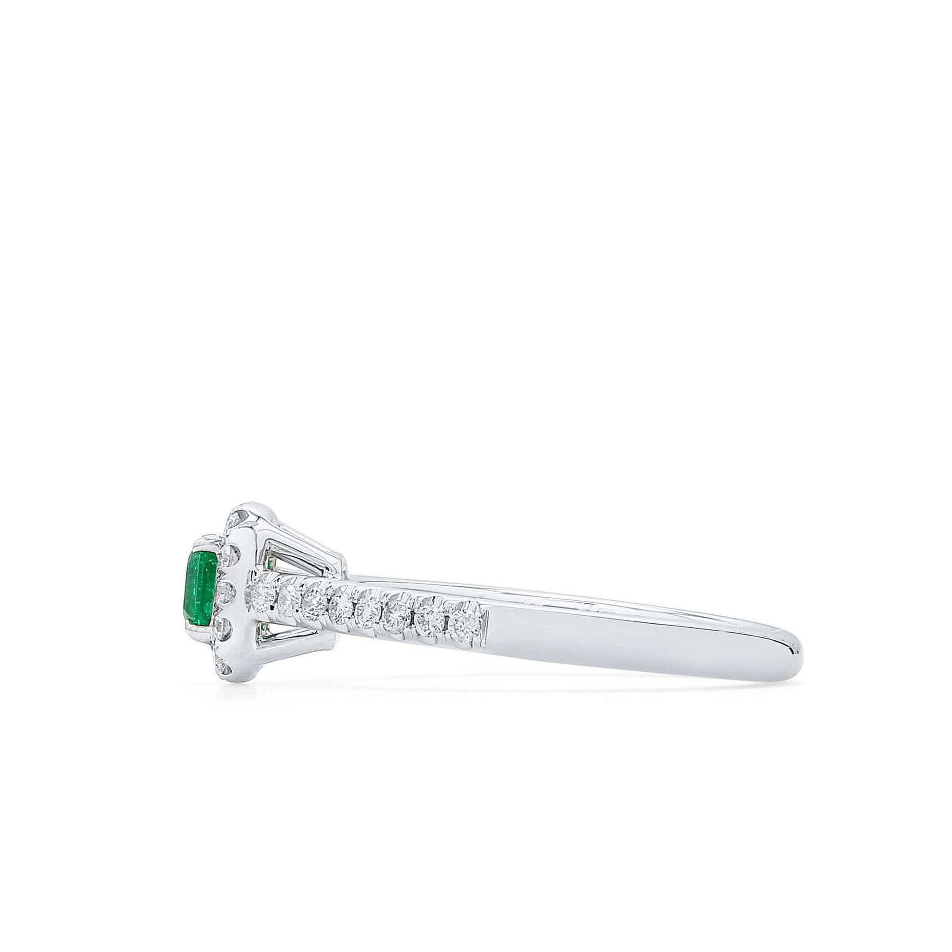 Vivid Green Colombian Emerald And Diamond Ring, 0.31 Ct. (0.55 Ct. TW), G2112020314