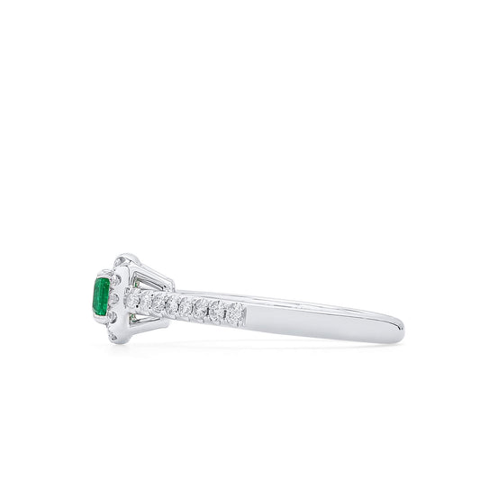 Vivid Green Colombian Emerald And Diamond Ring, 0.31 Ct. (0.55 Ct. TW), G2112020314