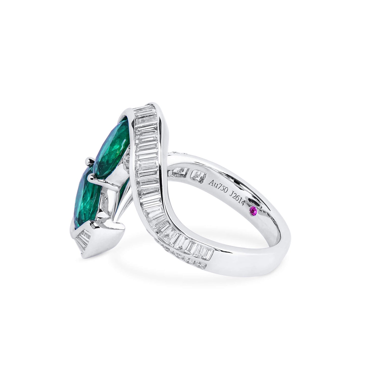 Vivid Green Colombian Emerald And Diamond Ring, 2.22 Ct. (3.47 Ct. TW), JCRG05512045