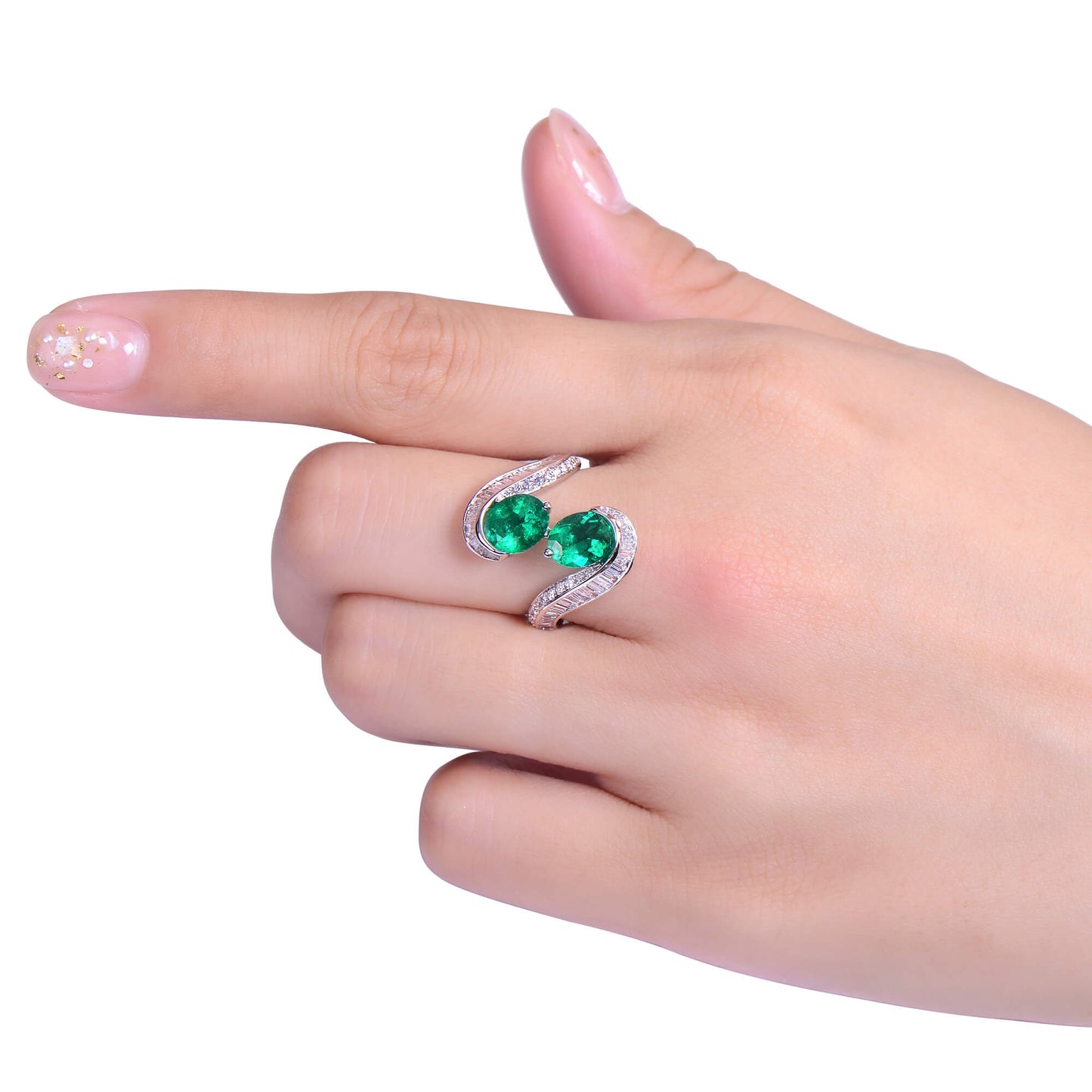 Vivid Green Colombian Emerald And Diamond Ring, 2.22 Ct. (3.47 Ct. TW), JCRG05512045