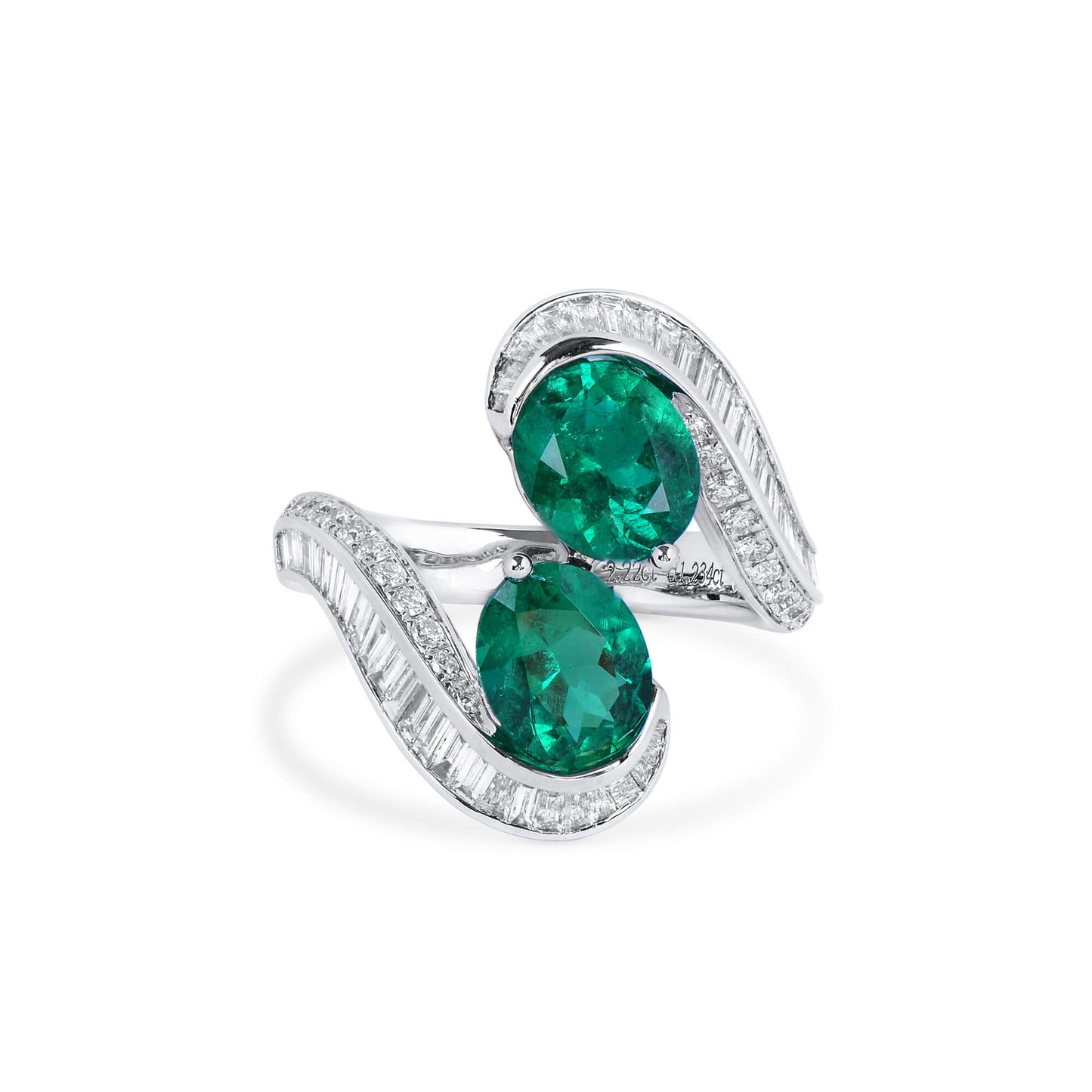 Vivid Green Colombian Emerald And Diamond Ring, 2.22 Ct. (3.47 Ct. TW), JCRG05512045