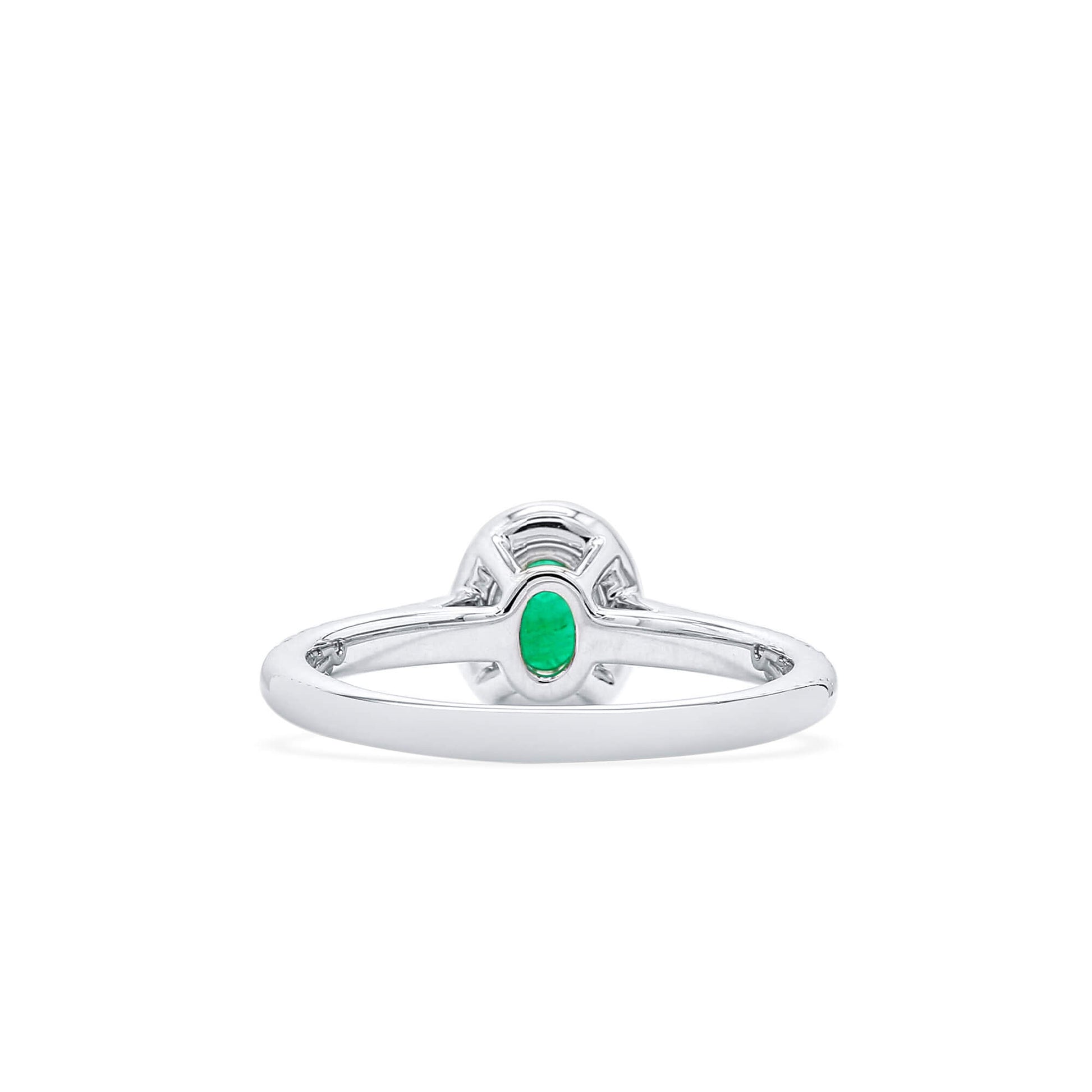 Vivid Green Emerald And Diamond Ring, 0.34 Ct. (0.58 Ct. TW), G2112020313