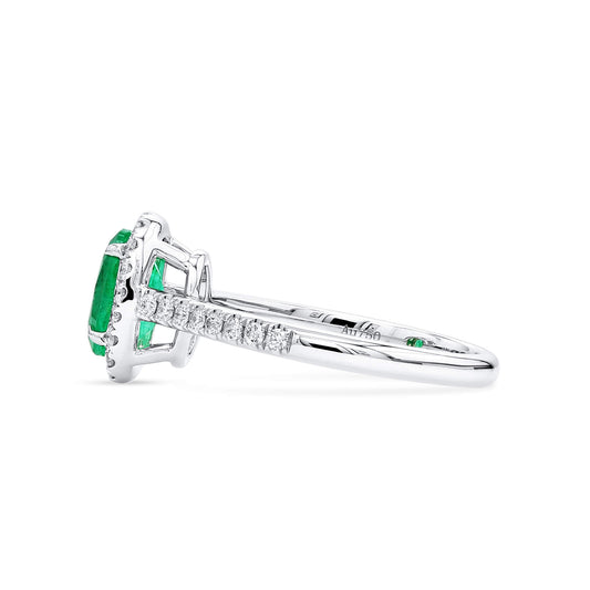 Vivid Green Emerald And Diamond Ring, 1.00 Ct. (1.27 Ct. TW), G2106160429
