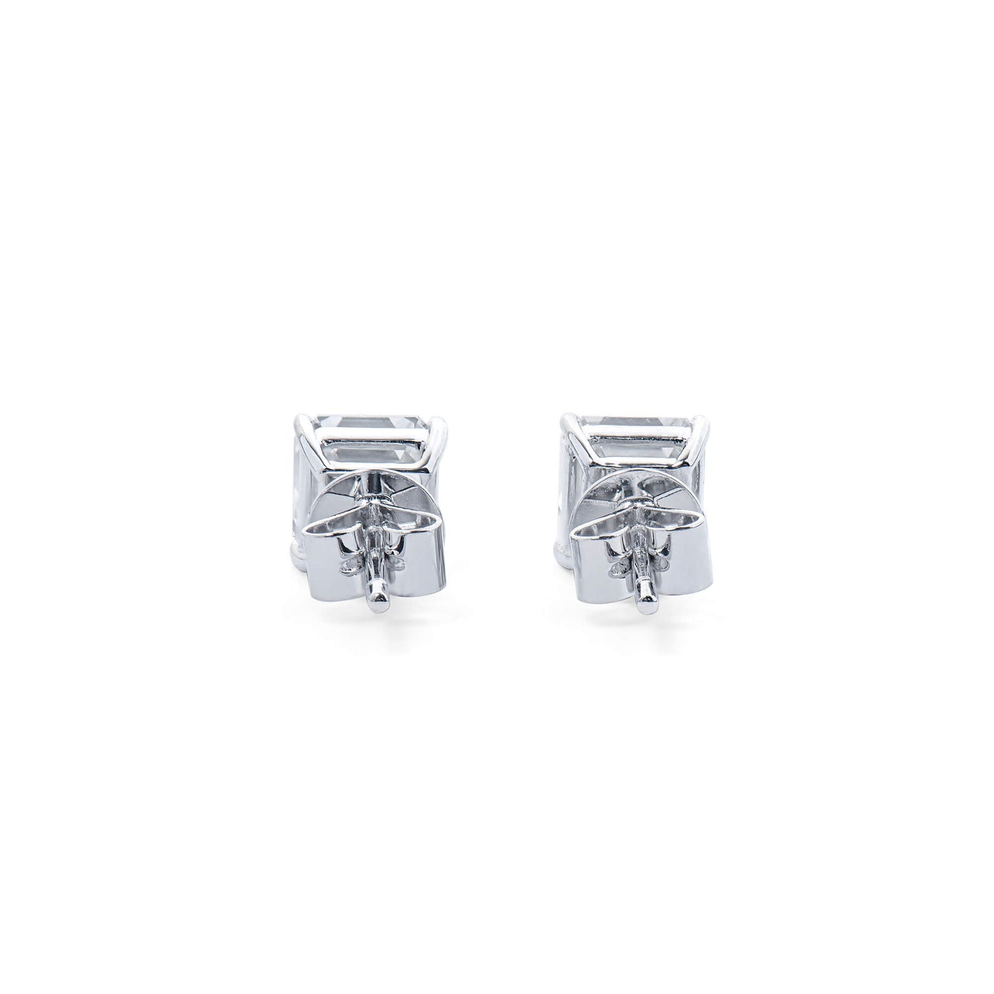 White Diamond Earrings, 2.02 Ct. TW, Cushion shape