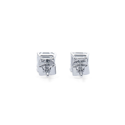 White Diamond Earrings, 2.02 Ct. TW, Cushion shape
