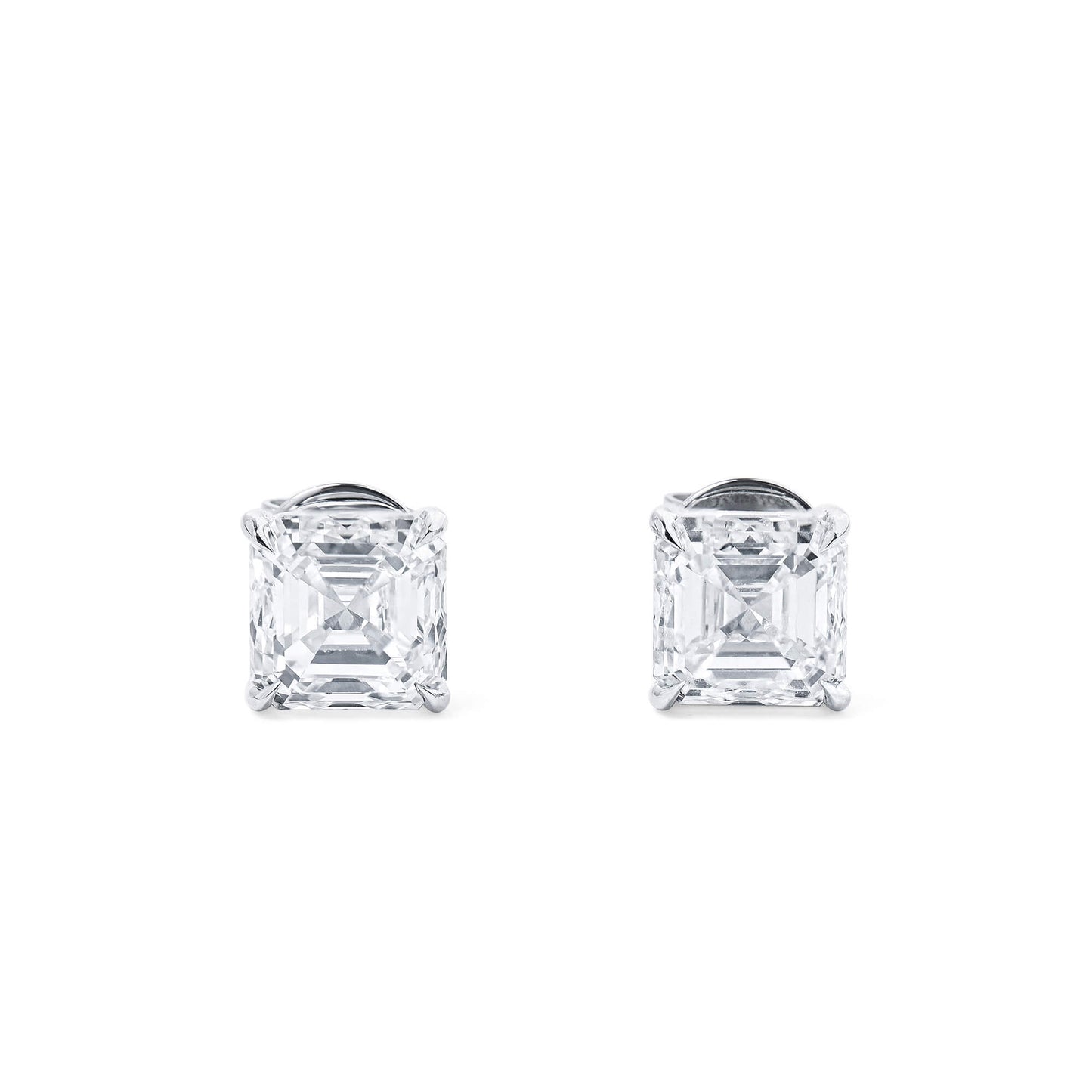 White Diamond Earrings, 2.02 Ct. TW, Cushion shape