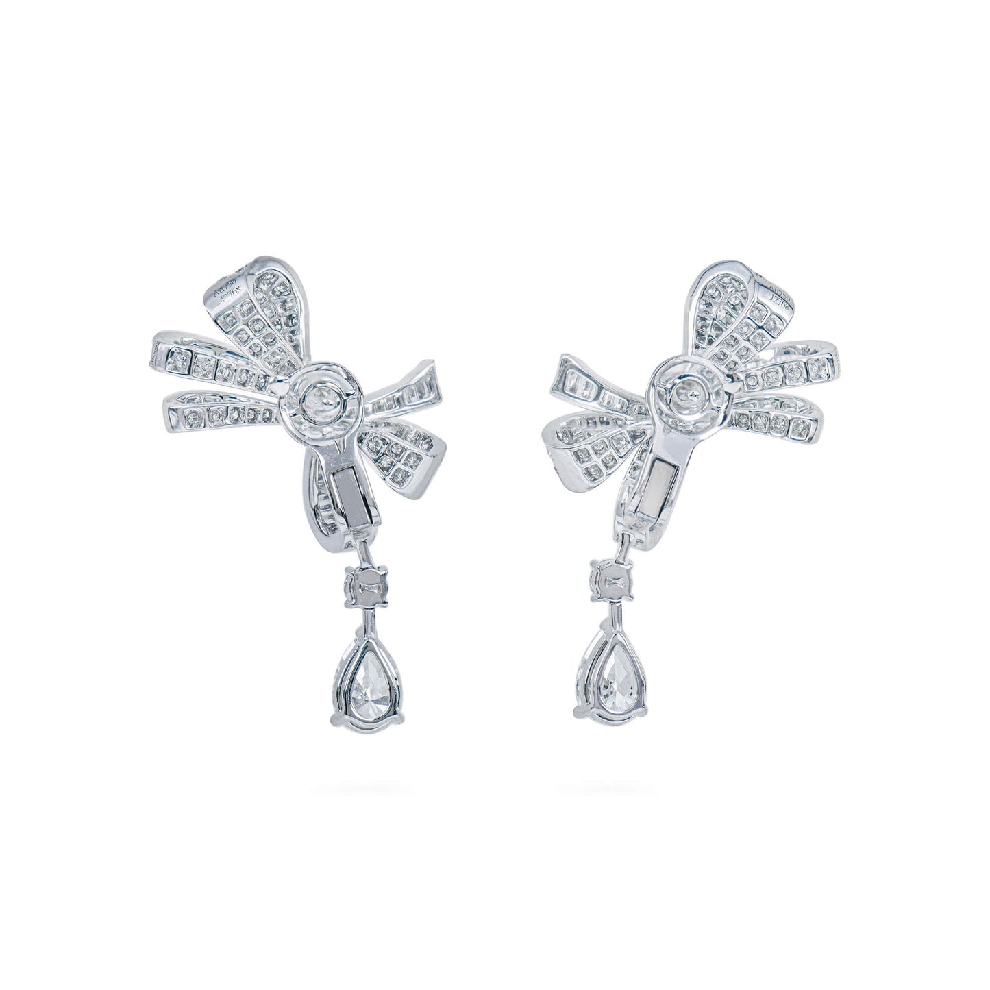 White Diamond Earrings, 2.36 Ct. TW, Pear Shape, GIA Certified