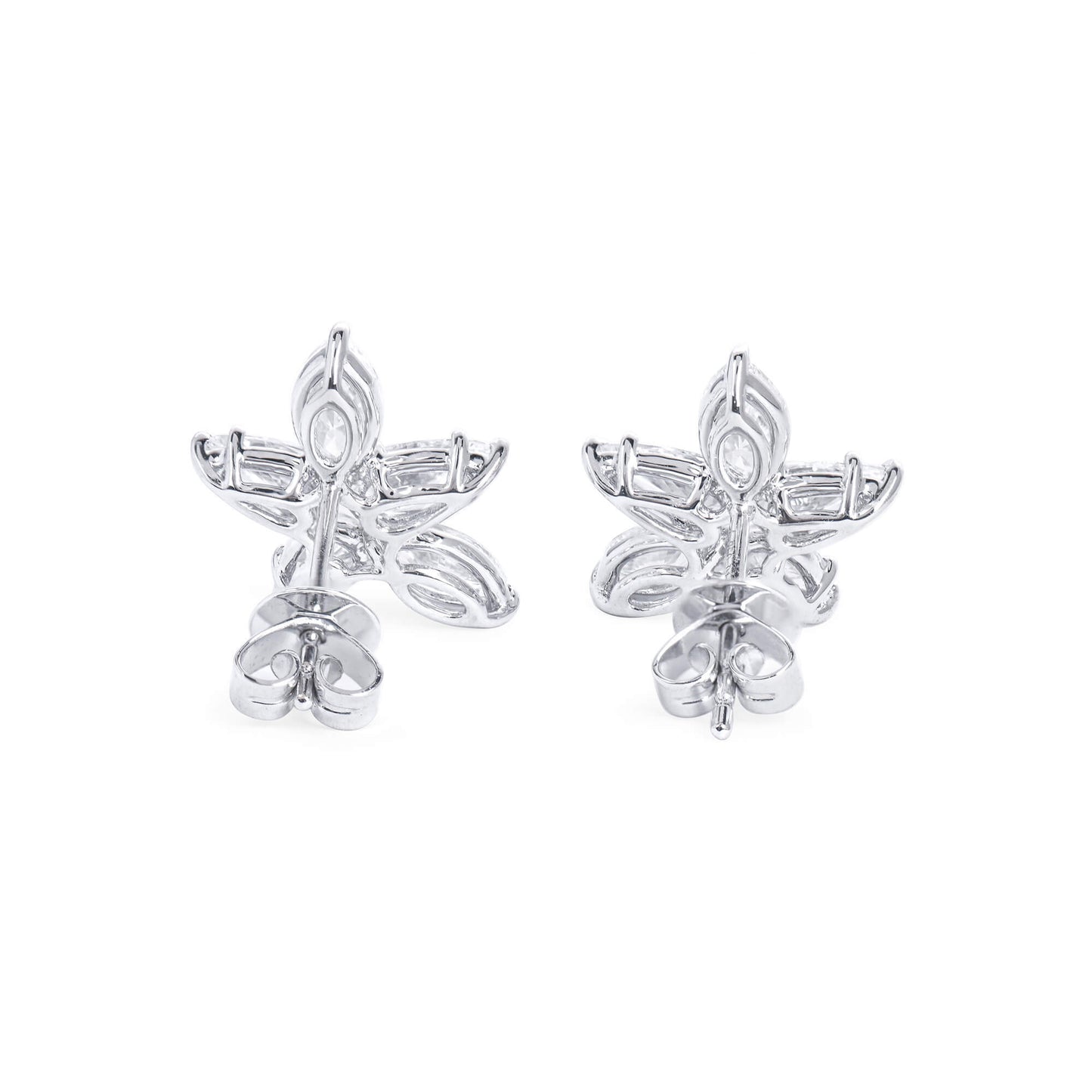 White Diamond Earrings, 2.38 Ct. TW, Marquise shape