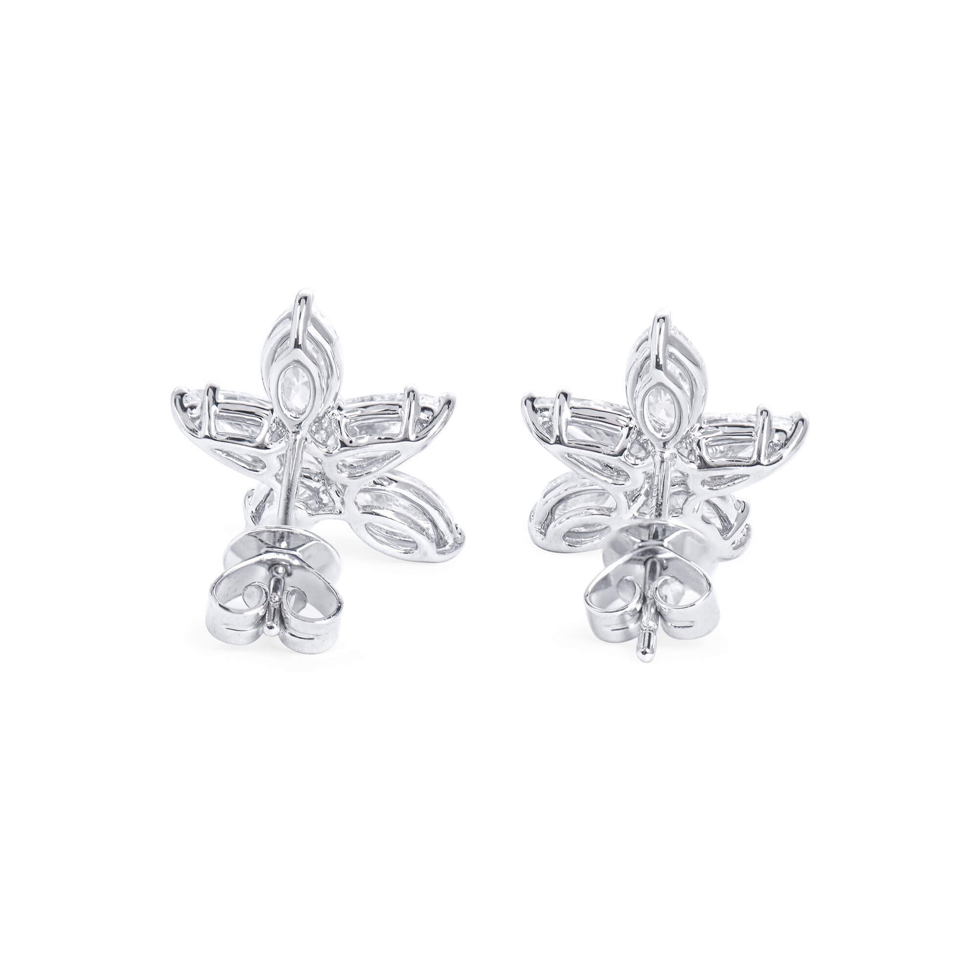 White Diamond Earrings, 2.38 Ct. TW, Marquise shape