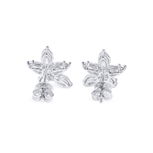 White Diamond Earrings, 2.38 Ct. TW, Marquise shape