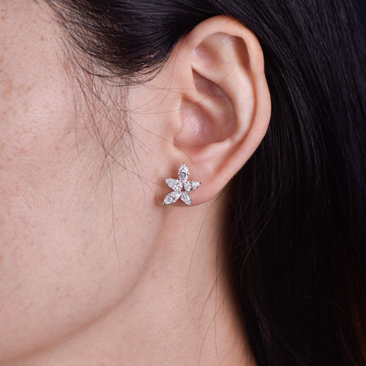 White Diamond Earrings, 2.38 Ct. TW, Marquise shape