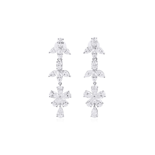 White Diamond Earrings, 4.93 Ct. TW, Marquise shape