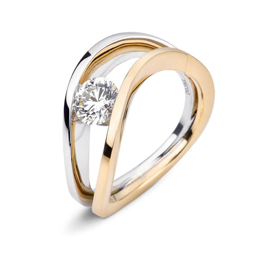 White Diamond Ring, 0.64 Ct. TW, Round shape