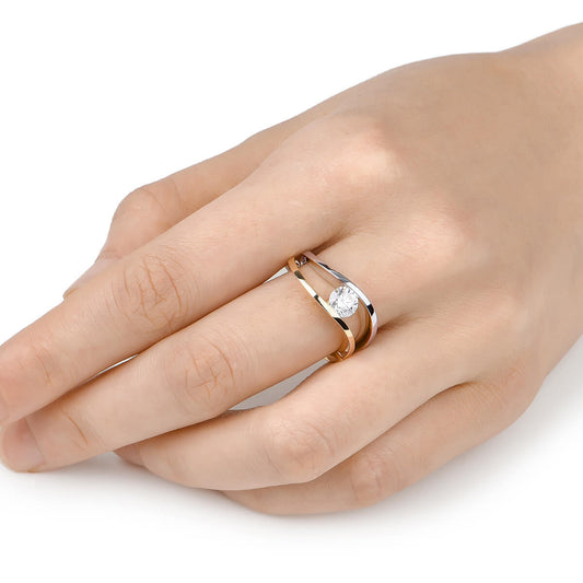 White Diamond Ring, 0.64 Ct. TW, Round shape