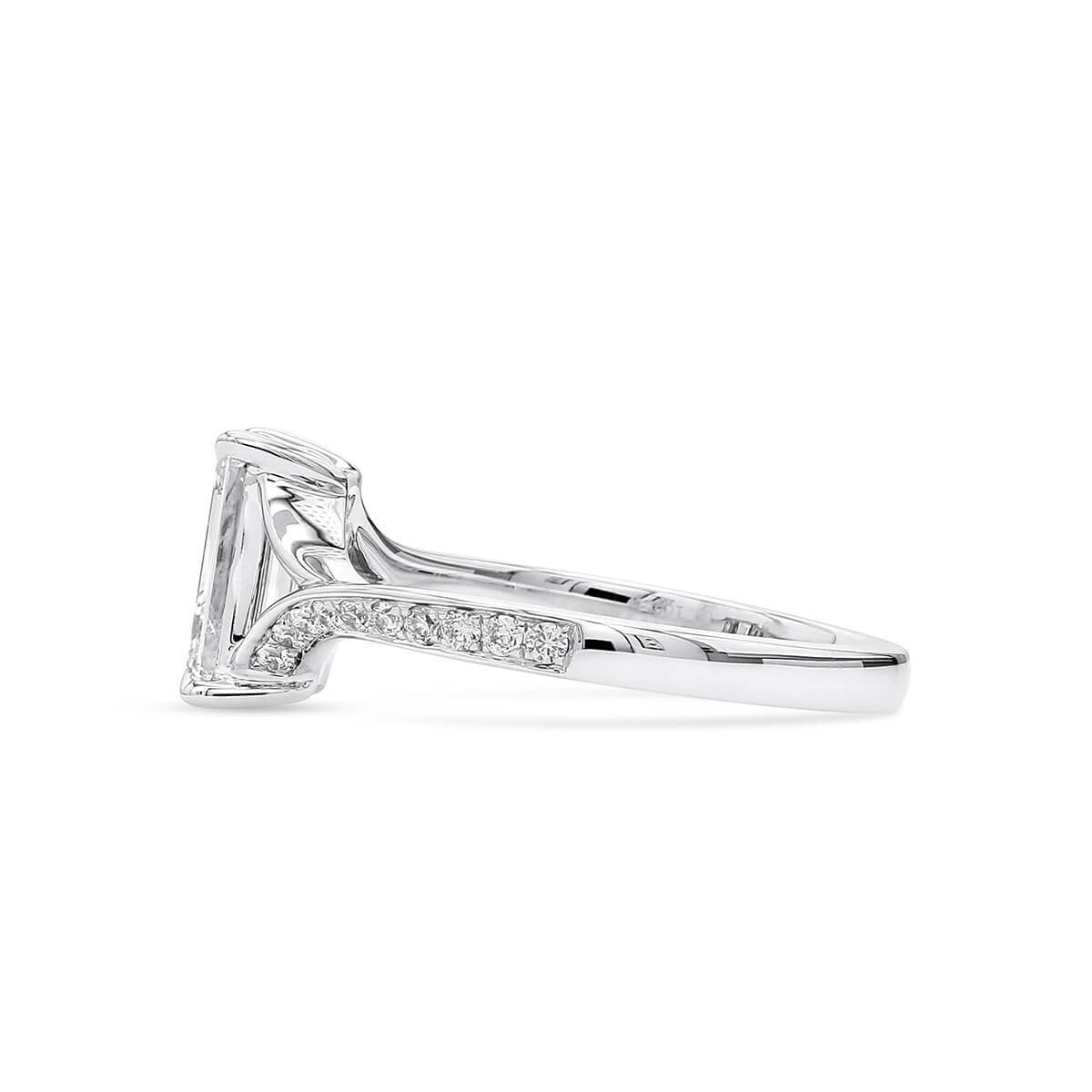 White Diamond Ring, 1.17 Ct. TW, Baguette Shape, GIA Certified