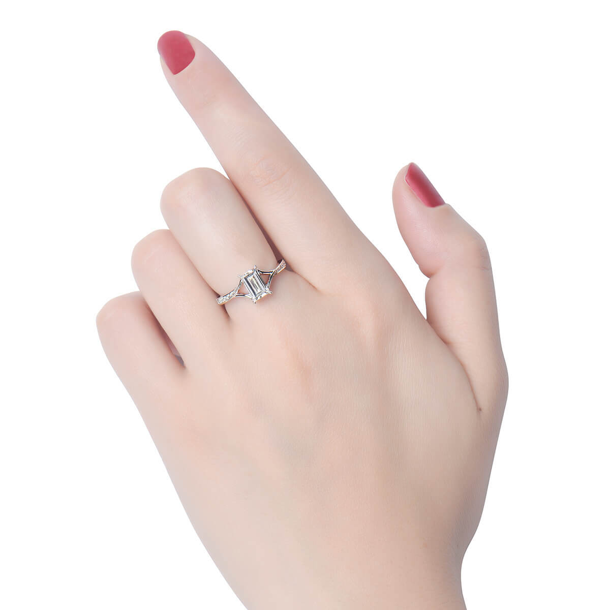 White Diamond Ring, 1.17 Ct. TW, Baguette Shape, GIA Certified