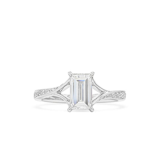 White Diamond Ring, 1.17 Ct. TW, Baguette Shape, GIA Certified