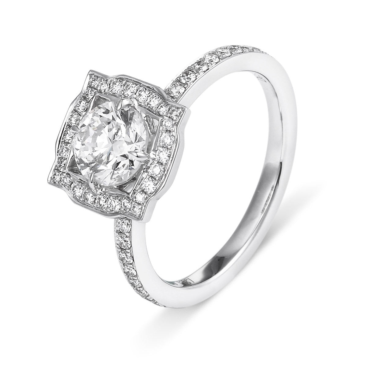 White Diamond Ring, 1.42 Ct. TW, Round Shape, IGI Certified