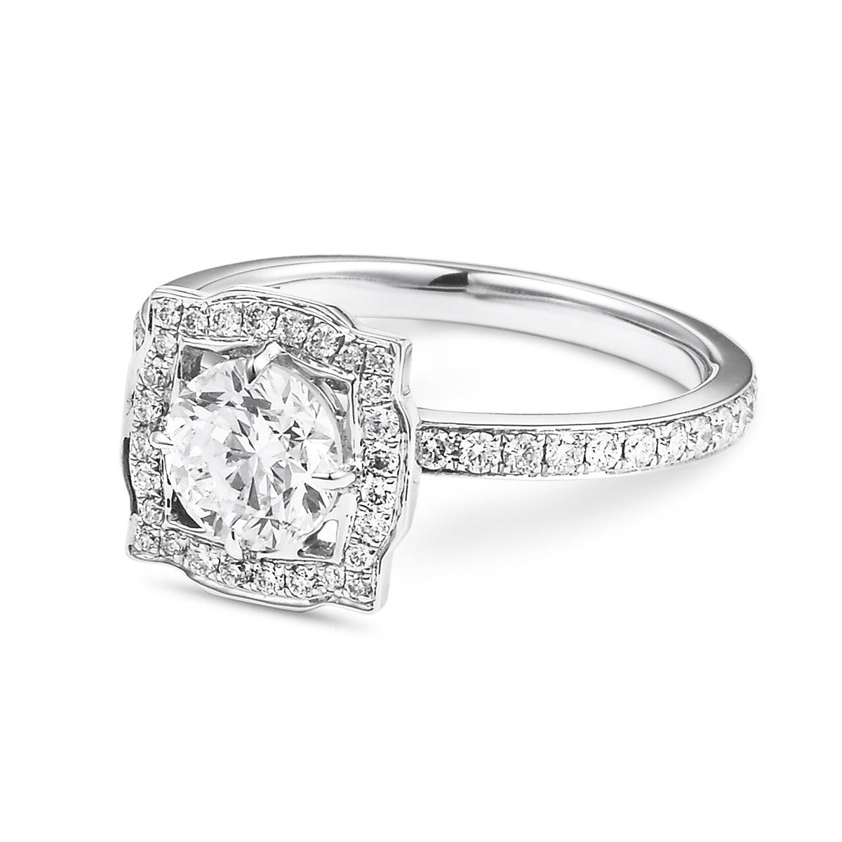 White Diamond Ring, 1.42 Ct. TW, Round Shape, IGI Certified