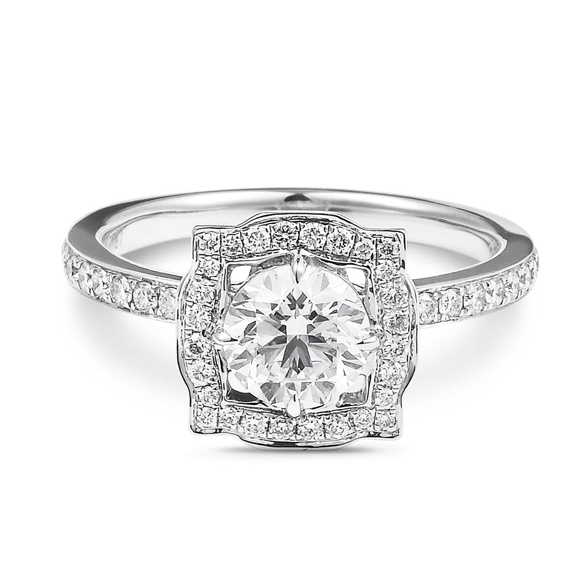 White Diamond Ring, 1.42 Ct. TW, Round Shape, IGI Certified