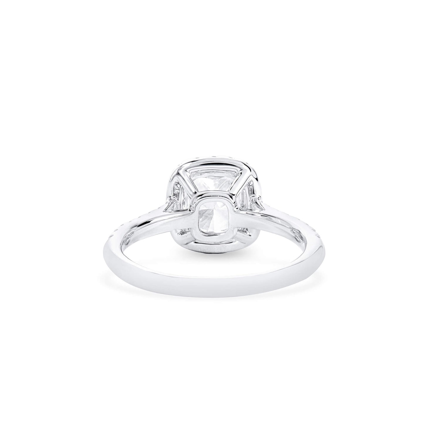 White Diamond Ring, 2.32 Ct. TW, Cushion Shape, GIA Certified