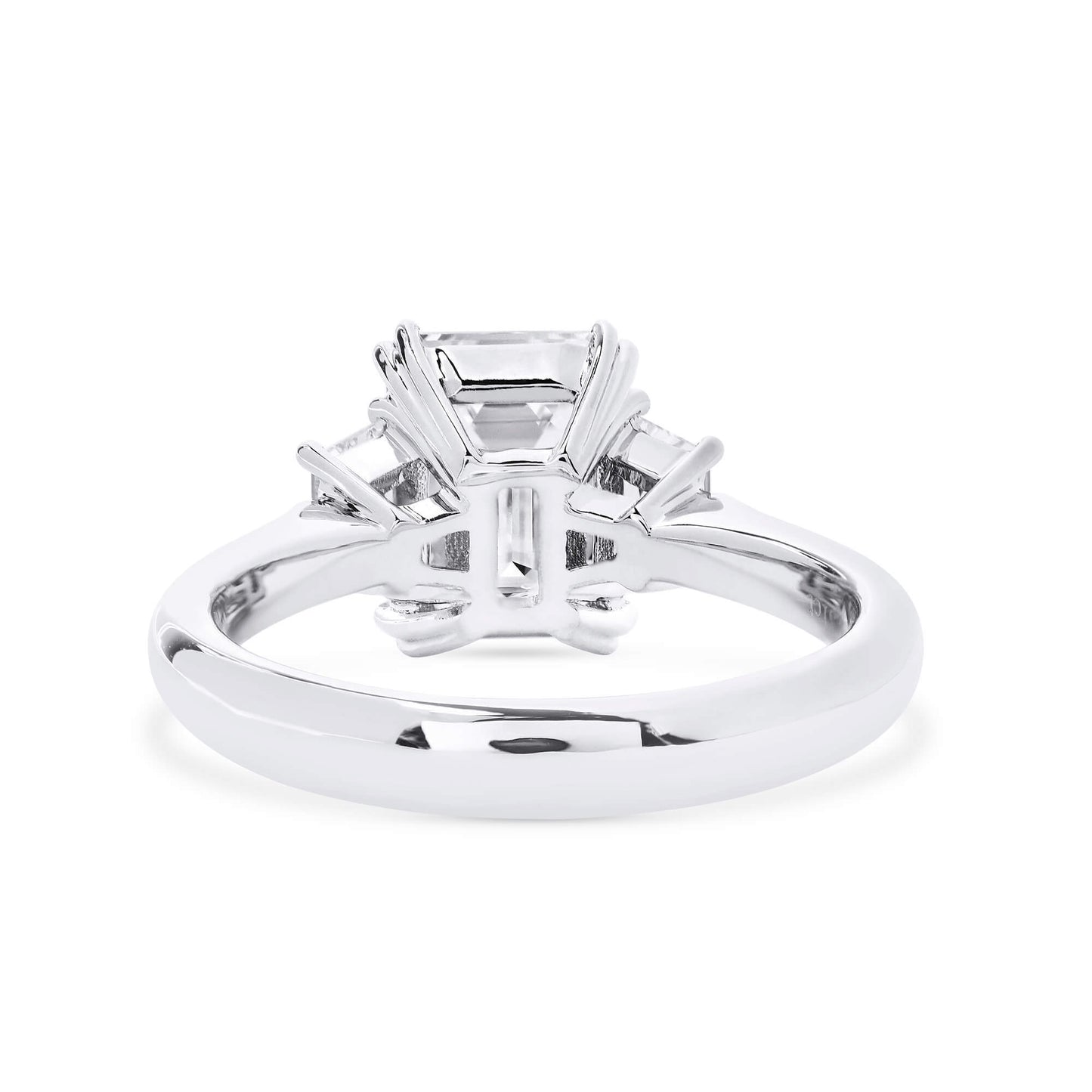 White Diamond Ring, 2.32 Ct. TW, Emerald Shape, GIA Certified