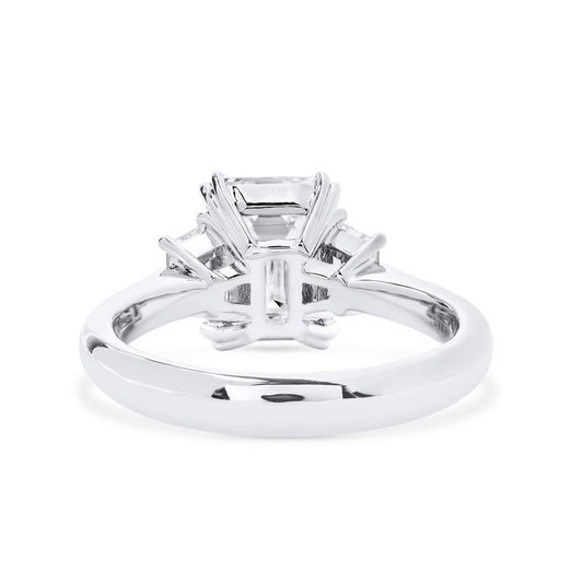 White Diamond Ring, 2.32 Ct. TW, Emerald Shape, GIA Certified