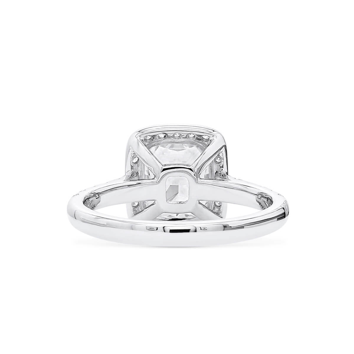 White Diamond Ring, 2.54 Ct. TW, Cushion Shape, GIA Certified