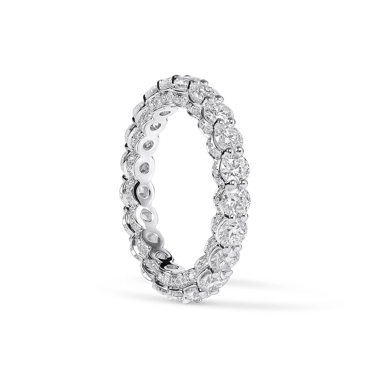 White Diamond Ring, 2.57 Ct. TW, Round shape