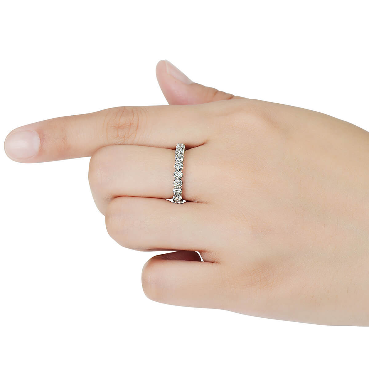 White Diamond Ring, 2.57 Ct. TW, Round shape