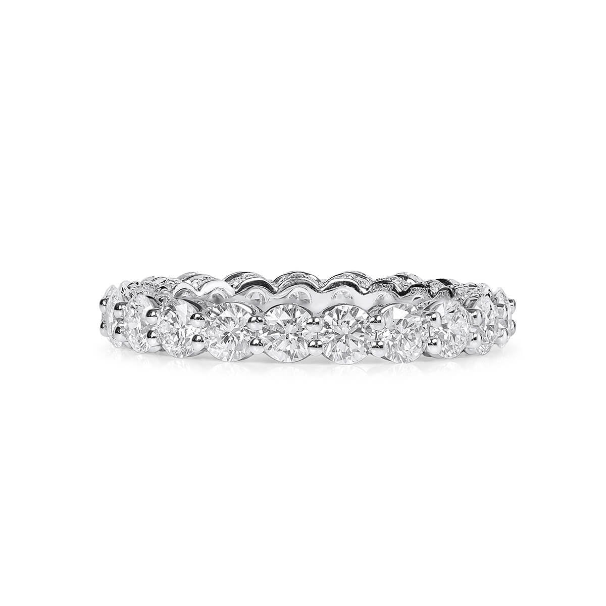 White Diamond Ring, 2.57 Ct. TW, Round shape