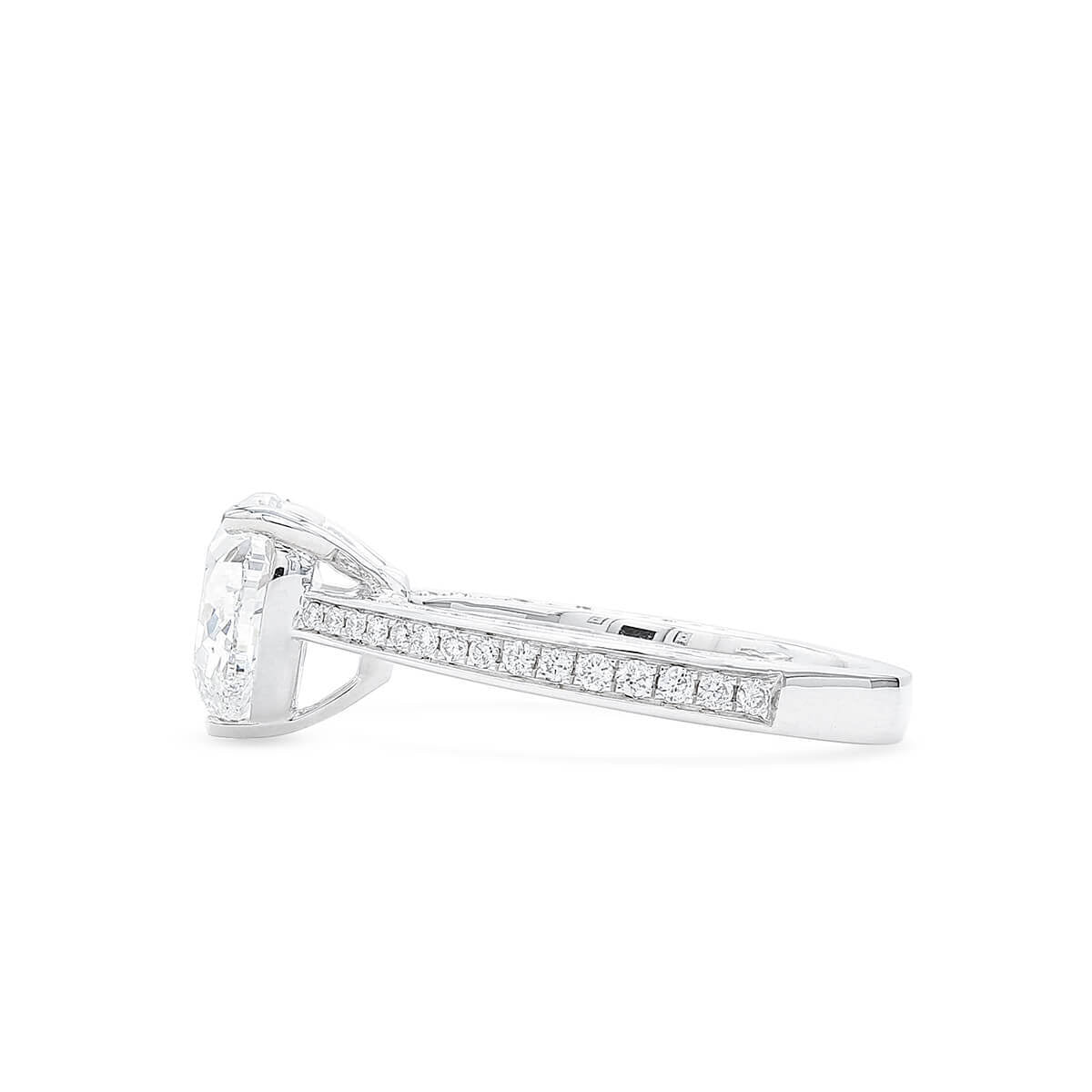 White Diamond Ring, 2.70 Ct. TW, Heart Shape, GIA Certified