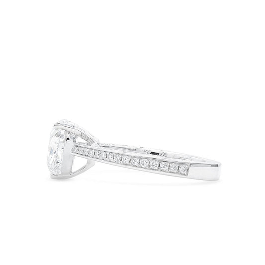 White Diamond Ring, 2.70 Ct. TW, Heart Shape, GIA Certified