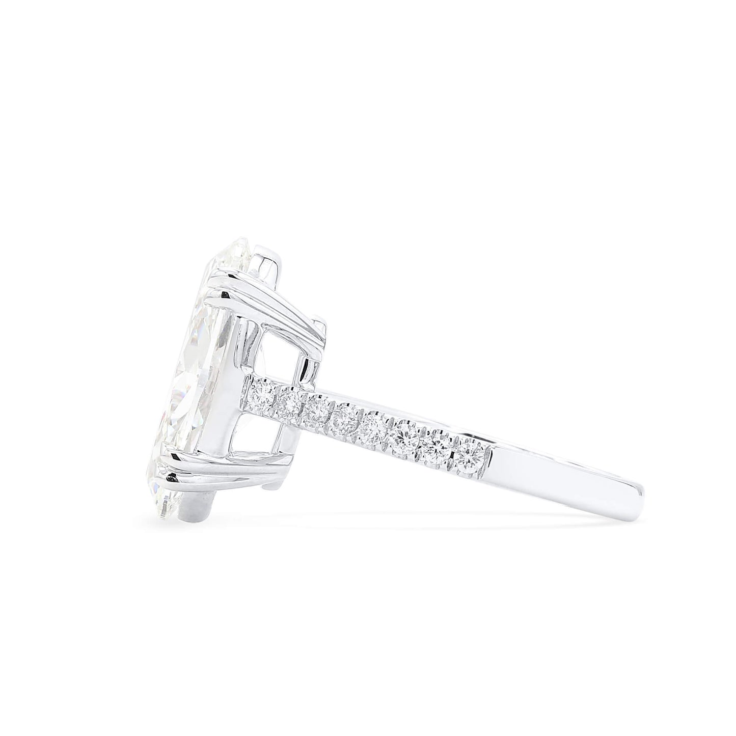 White Diamond Ring, 5.35 Ct. TW, Oval Shape, GIA Certified