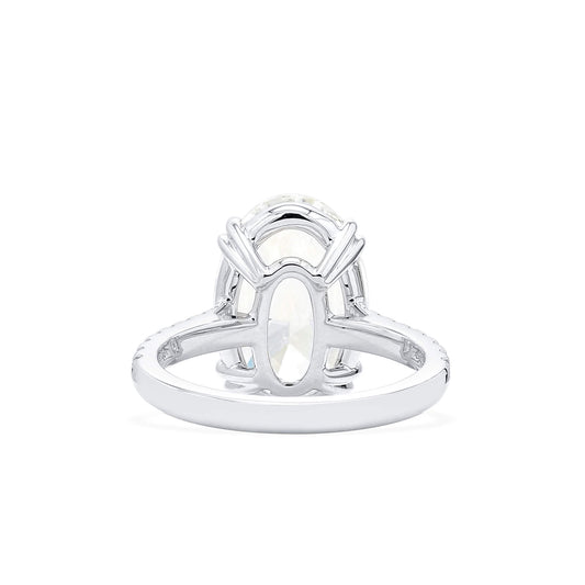 White Diamond Ring, 5.35 Ct. TW, Oval Shape, GIA Certified