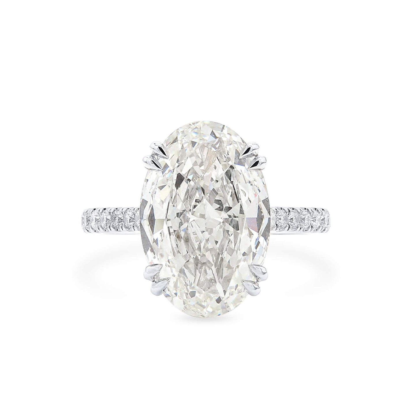 White Diamond Ring, 5.35 Ct. TW, Oval Shape, GIA Certified