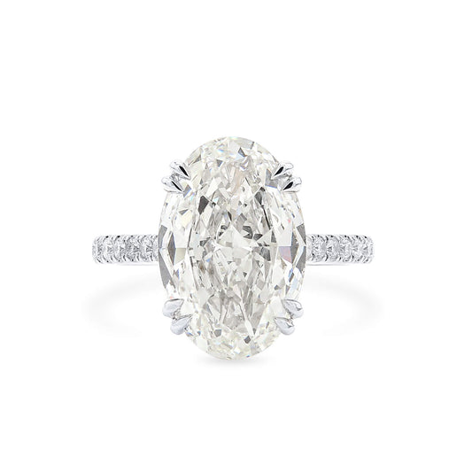 White Diamond Ring, 5.35 Ct. TW, Oval Shape, GIA Certified