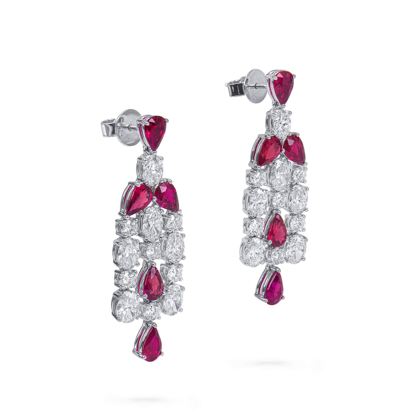 Natural Vivid Red Ruby Earrings, 9.51 Ct. TW