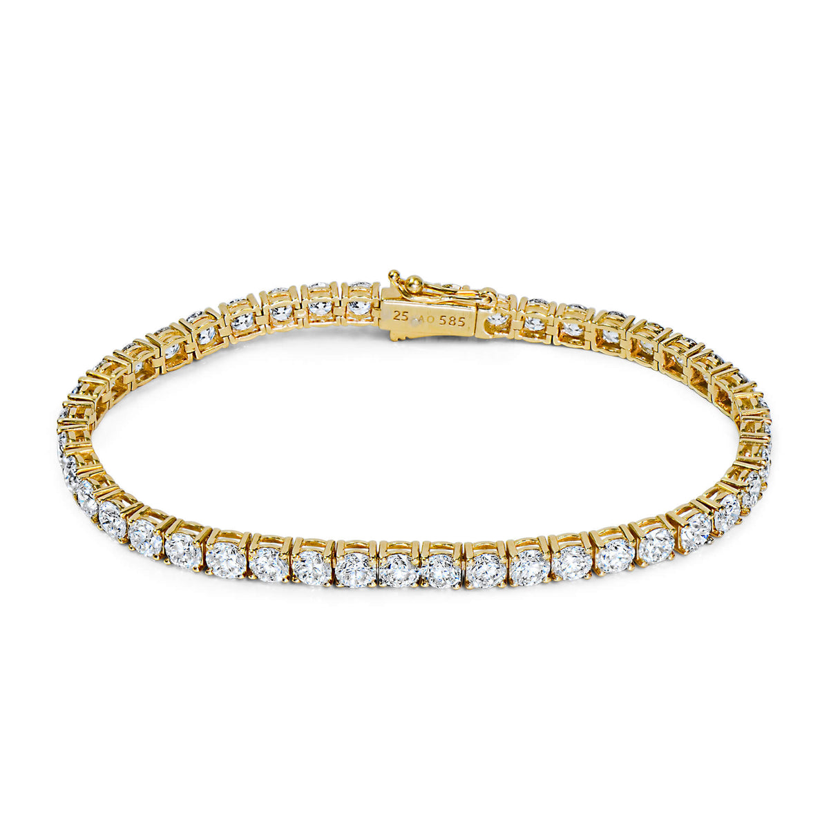 Natural 13.22 Ct. TW Round-Cut Diamond Tennis Bracelet