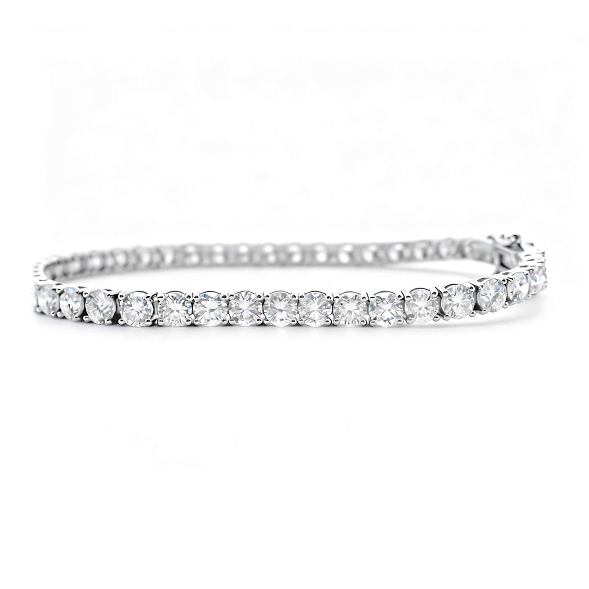 Natural 8.48 Ct. TW Diamond Tennis Bracelet, 14K White Gold
