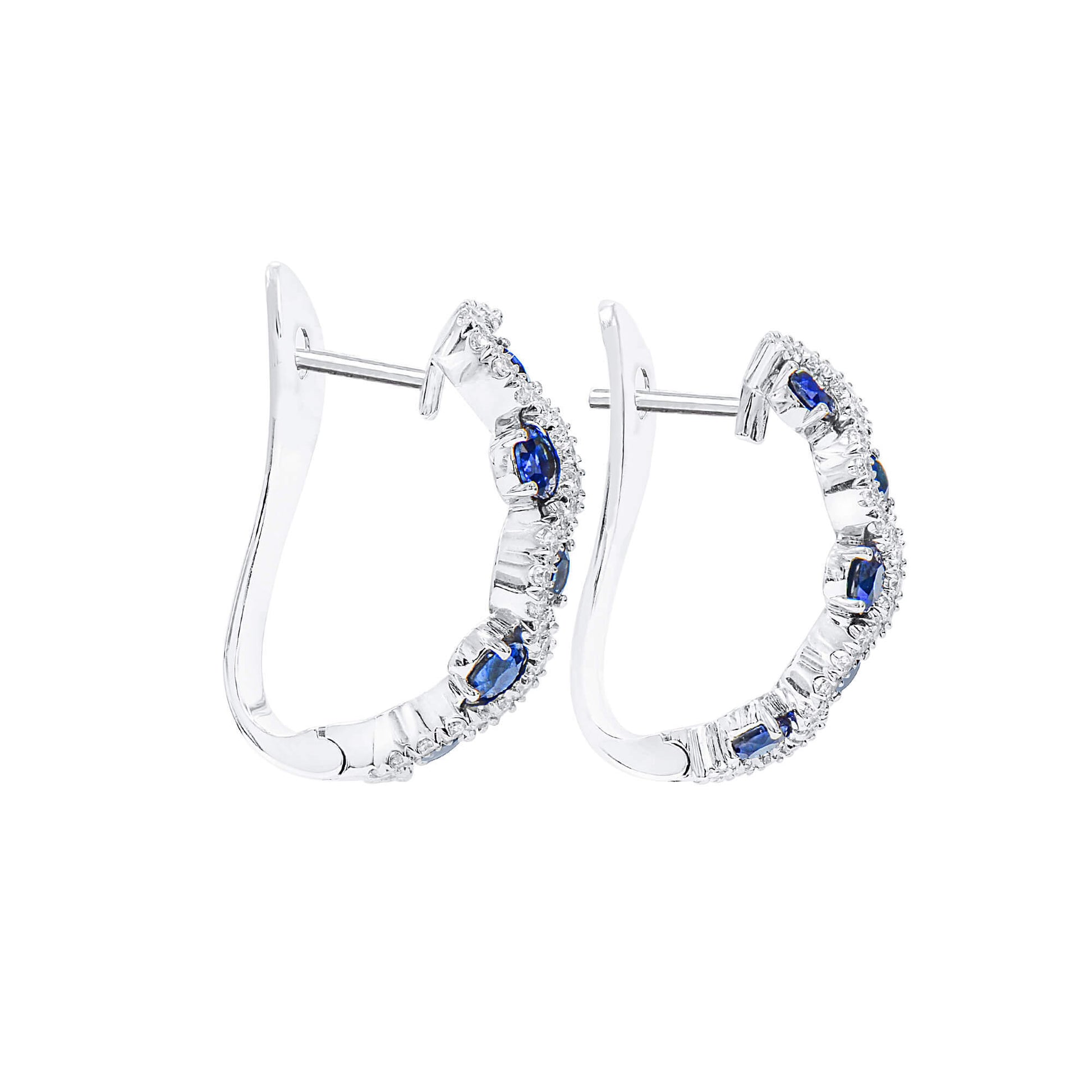 Natural Vivid Blue Sapphire Earrings, 2.01 Ct. (2.56 Ct. TW), J50824304IL